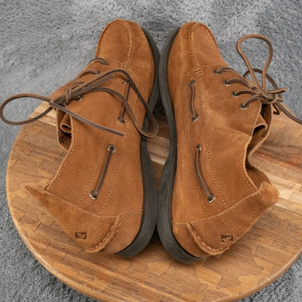 Sperry Top Sider Brown Leather Chukka Ankle Boots Men's Lace Up 15 M